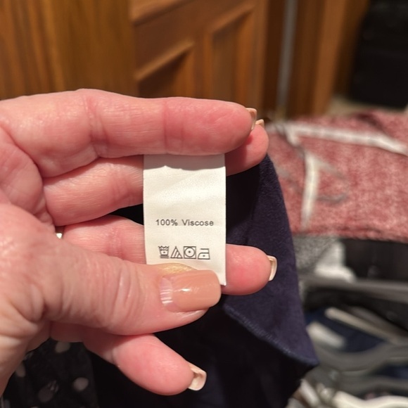 Navy Blue Polka Dot Dress - Picture 9 of 9